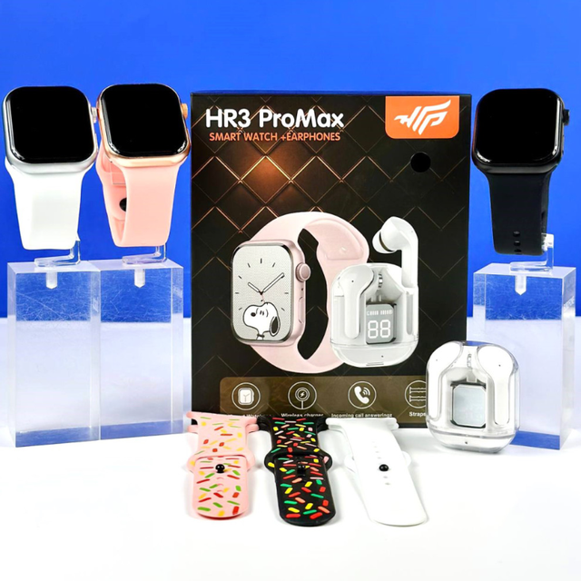 Smartwatch HR3 ProMax + Audífonos Bluetooth